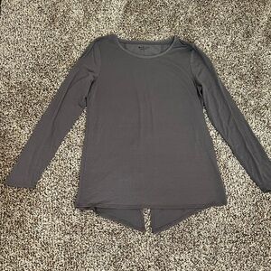 Athleta Grey Long Sleeve Top - size small